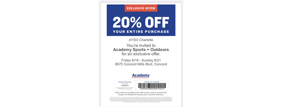 Academy Sports Fall Soccer Sale August 19-August 21