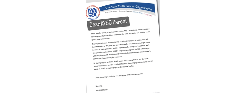 Dear AYSO Parent